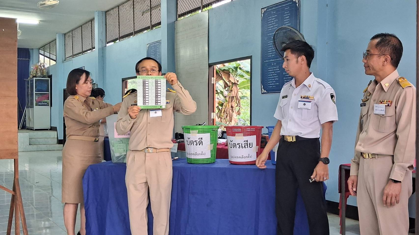 น่าน เขต 1 หน่วยที่ 3 ปิดหีบเลือกตั้งใหม่ บรรยากาศเป็นไปด้วยความเรียบร้อย